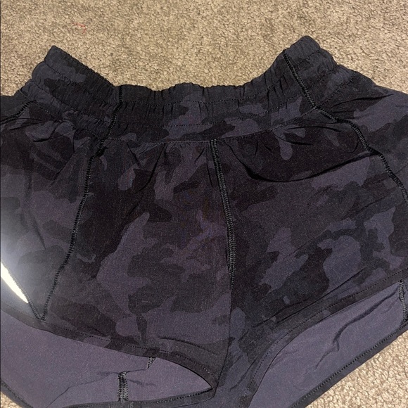 lululemon athletica Black Camo Athletic Shorts, hardly worn - Picture 1 of 2